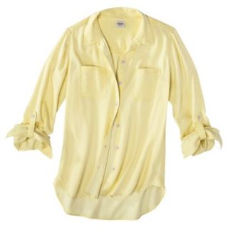 Mossimo Supply Co. Juniors Button Down Shirt   Yellow M(7 9)