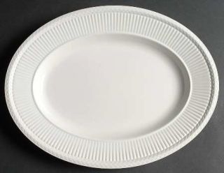 Wedgwood Edme Antique White (New 2008) 15 Oval Serving Platter, Fine China Dinn