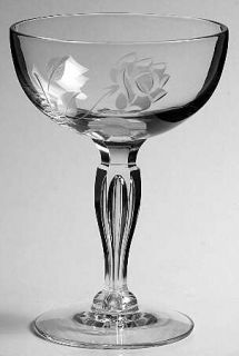 Tiffin Franciscan 17603 3 Champagne/Tall Sherbet   Stem #17603, Cut Rose Design