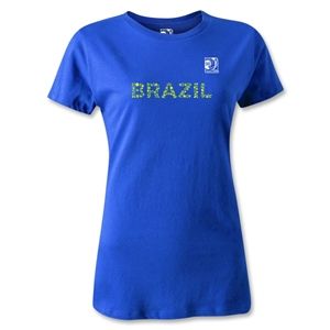 FIFA Confederations Cup 2013 Womens Brazil T Shirt (Royal)