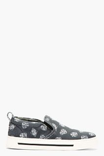 Marc By Marc Jacobs Grey Cut Kicks Cards Print Canvas Sneakers