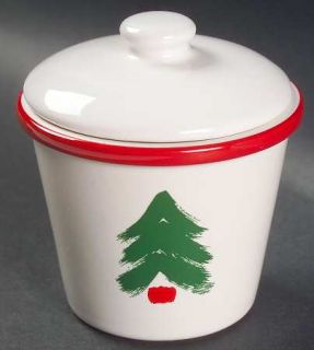 Pfaltzgraff Christmas Sugar Bowl & Lid, Fine China Dinnerware   Marimekko,Red Ba