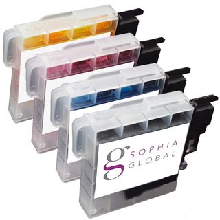 Sophia Global Compatible Ink Cartridge Replacement For Brother Lc61 (1 Black, 1 Cyan, 1 Magenta, 1 Yellow) (1 Black, 1 Cyan, 1 Magenta, 1 YellowPrint yield Up to 450 pages for the black cartridge and up to 325 pages per color cartridgeModel SG1eaLC61BCM