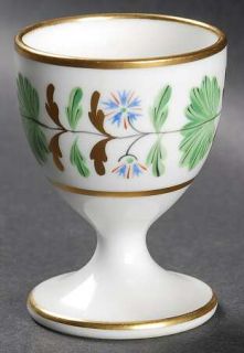 Hammersley Palmetto Single Egg Cup, Fine China Dinnerware   Green&Gold Leaves,Bl