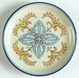 Pottery Barn Isabella Bread & Butter Plate, Fine China Dinnerware   Blue Medalli