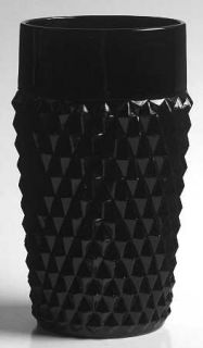 Tiara Cameo Black Flat Tumbler   Pressed, Black Diamond Design