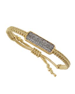 Pav� Crystal ID Metallic Cord Bracelet, Gold