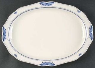 Noritake Dutch Tile 14 Oval Serving Platter, Fine China Dinnerware   Gala Cuisi