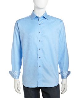Windsor Paisley Shirt, Light Blue