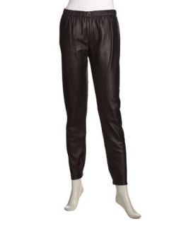 Cropped Leather Pants