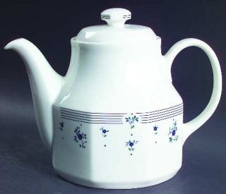 Royal Doulton Calico Blue Teapot & Lid, Fine China Dinnerware   Fine China, Blue