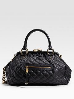 Marc Jacobs Classic Quilted Stam Bag   Black