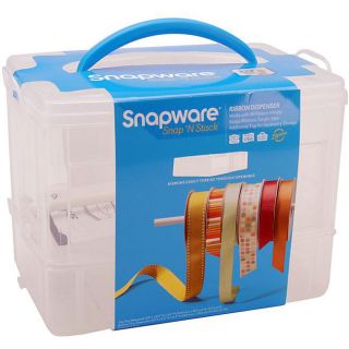 Spaware Snap N Stack 2 layer Craft Organizer And Ribbon Dispenser