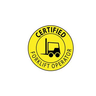 Nmc Forklift Hard Hat Emblems   2 Diameter   Certified Forklift Operator