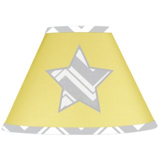 Sweet Jojo Designs Yellow Star Lamp Shade (Yellow/ greyPrint StarDimensions 7 inches high x 10 inches bottom diameter x 4 inches top diameterMaterial 100 percent cottonLamp base is NOT includedThe digital images we display have the most accurate color 