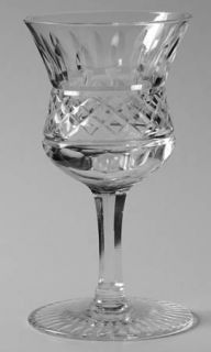 Unknown Crystal Unk13255 Cordial Glass   Criss Cross,Vertical&Horizontal Cut