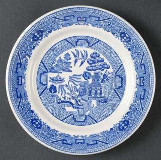 Buffalo Pottery Blue Willow (Restaurant Ware) Salad Plate, Fine China Dinnerware