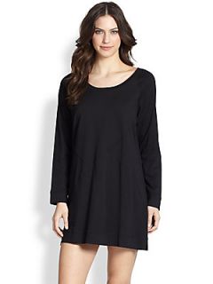 Donna Karan Jersey Hi Lo Sleepshirt   Black