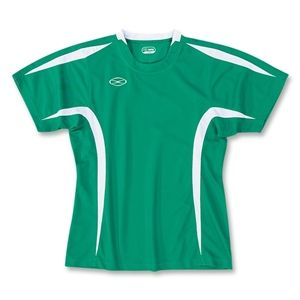 Xara Womens Goodison Soccer Jersey (Green/Wht)