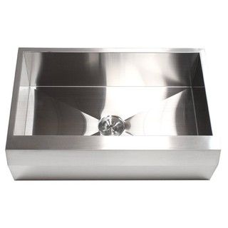 33 inch 16 Gauge Stainless Steel Farm Apron Well Angled Single Bowl Kitchen Sink