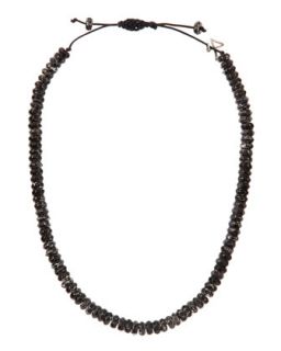 Geometric Cord Necklace, Black
