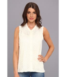 Calvin Klein S/L Geo Lace Top Womens Sleeveless (White)