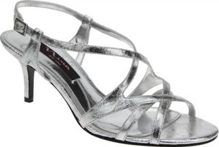 Womens Nina Cleary   Silver Crinkle Micro Strappy Shoes