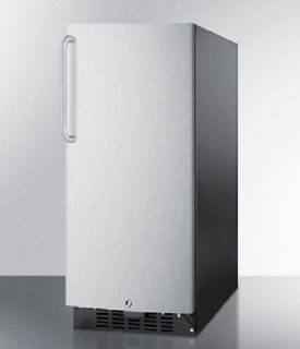 Summit Refrigeration Undercounter Refrigerator   Auto Defrost, Thin Handle, Black, 3 cu ft