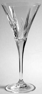 Mikasa Papyrus Wine Glass   Gray Cut Plant Design On Bowl