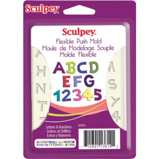 Sculpey Flexible Push Mold letters and Numbers