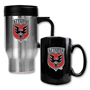 hidden D.C. United Stainless Steel Travel Mug and Black Ceramic Mug