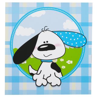 Playful Puppy Blue Lunch Napkins