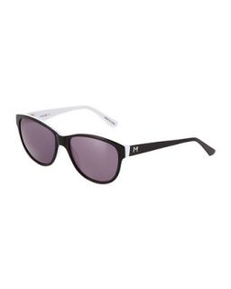 Two Tone Sunglasses, Black/White