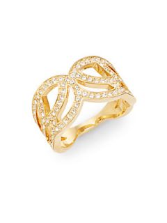 Protect Crystal Pave Ring   Gold Pave