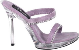 Womens Pleaser Vogue 02R   Lavender Suede/Clear Dress Shoes