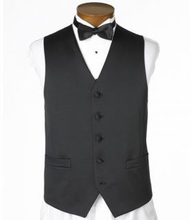 Black Satin Tailored Vest JoS. A. Bank Mens Suit