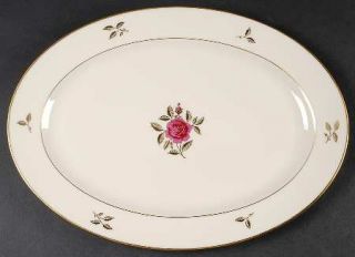 Lenox China Rhodora 13 Oval Serving Platter, Fine China Dinnerware   Gold Leave