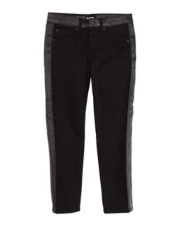 Moonstone Banded Skinny Jeans, Black, 4 6X