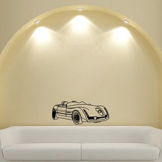 Future Convertible Car Wall Art Vinyl Decal Sticker (Glossy blackEasy to apply, instructions includedDimensions 25 inches wide x 35 inches long )