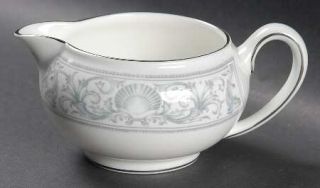 Wedgwood White Dolphins 146 Shape Creamer, Fine China Dinnerware   Gray Dolphins
