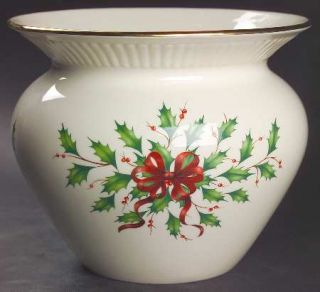 Lenox China Holiday (Dimension) 5 Cachepot, Fine China Dinnerware   Dimension S