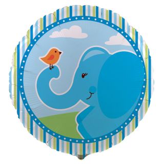 Blue Elephants Foil Balloon