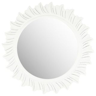 Safavieh By The Sea Burst White Mirror (White Materials MDF and glassFinish White Dimensions 29 inches high x 29 inches wide x 0.79 inches deepMirror Only Dimensions 20 inches diameterThis product will ship to you in 1 box.Furniture arrives fully asse