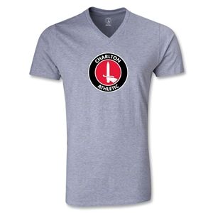 hidden Charlton Athletic V Neck T Shirt (Gray)