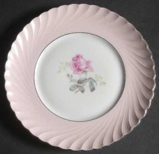 Royal Tettau Rosarita Bread & Butter Plate, Fine China Dinnerware   Pink Rim & R