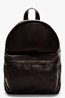 Silent By Damir Doma Black Smooth Leather Bay Backpack