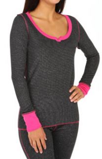 Steve Madden 476660 Cozy Up Thermals Sparkle Thermal Lurex Top