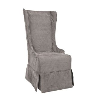 Safavieh Deco Bacall Slip Cover Side Chair (Grey and black interiorMaterials Polyester and woodFinish MahoganySeat height 19.5 inchesDimensions 46.9 inches high x 27.8 inches wide x 21.5 inches deepNumber of boxes this will ship in 1Chairs arrive ful