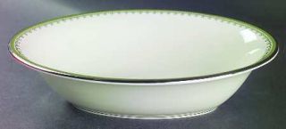 Pickard Marquis 9 Oval Vegetable Bowl, Fine China Dinnerware   Platinum Trim,Ri