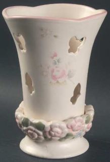 Pfaltzgraff Tea Rose 2 Piece Pierced Lighting, Fine China Dinnerware   Stoneware